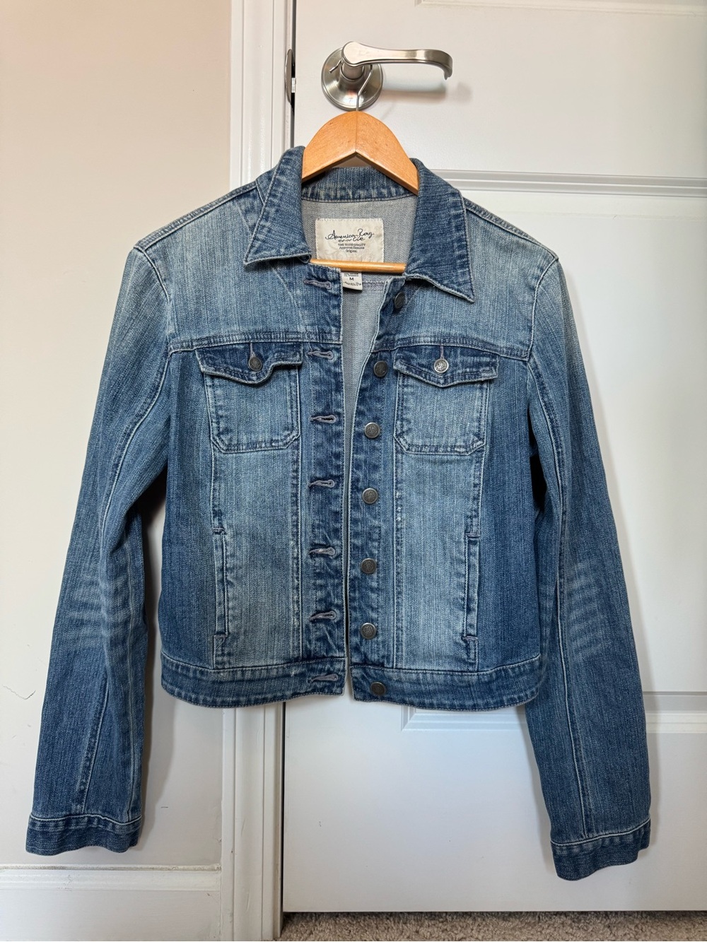 American Rag Distressed Denim Jean Jacket Women’s Medium